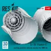 ResKit Models Su-30 Flanker-C parking position exhaust nozzles for GWH kit (3D Printed) - parkolóhelyzetű hajtómű-fúvócsövek