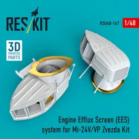   ResKit Models Engine Efflux Screen (EES) system for Mi-24V/VP for Zvezda kit (3D Printed) - hajtómű-kiömlővédő rendszer (EES)