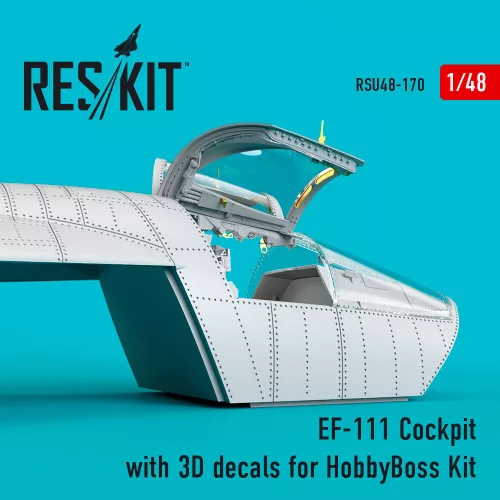 ResKit Models EF-111 Cockpit with 3D decals for HobbyBoss kit (3D Printed) - cockpitkészlet 3D matricákkal