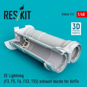   ResKit Models EE Lightning (F3, F5, F6, F53, T55) exhaust nozzle for AirFix kit (3D Printed) - hajtómű-fúvócső
