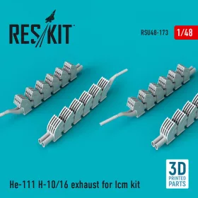   ResKit Models He-111 H-10/16 exhaust for ICM kit - kipufogócsonkok