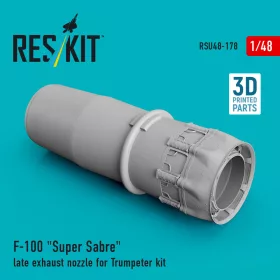   ResKit Models F-100 Super Sabre late exhaust nozzle for Trumpeter kit (3D Printed) - hajtómű-fúvócső