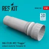 ResKit Models MiG-23 (M, MF) Flogger exhaust nozzle for Trumpeter kit (3D Printed) - hajtómű-fúvócső