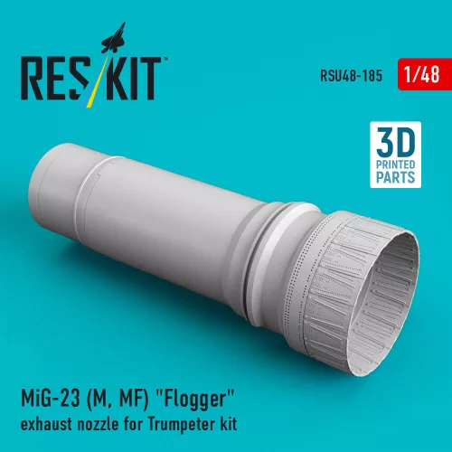 ResKit Models MiG-23 (M, MF) Flogger exhaust nozzle for Trumpeter kit (3D Printed) - hajtómű-fúvócső