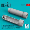 ResKit Models F-14 (B,D) Tomcat open exhaust nozzles for GWH kit (3D Printed) - hajtómű-fúvócsövek