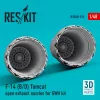 ResKit Models F-14 (B,D) Tomcat open exhaust nozzles for GWH kit (3D Printed) - hajtómű-fúvócsövek