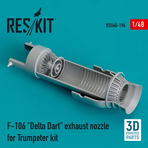 ResKit Models F-106 Delta Dart exhaust nozzle for Trumpeter kit (3D Printed) - hajtómű-fúvócső