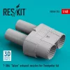 ResKit Models T-38A Talon exhaust nozzles for Trumpeter kit (3D Printed) - hajtómű-fúvócsövek
