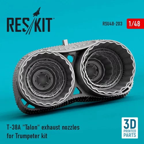 ResKit Models T-38A Talon exhaust nozzles for Trumpeter kit (3D Printed) - hajtómű-fúvócsövek