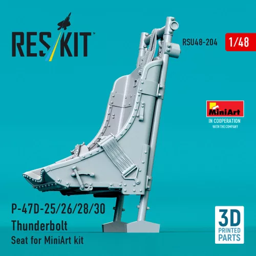 ResKit Models P-47D-25/26/28/30 Thunderbolt Seat for MiniArt kit (3D Printed) - ülések