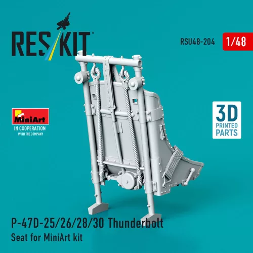 ResKit Models P-47D-25/26/28/30 Thunderbolt Seat for MiniArt kit (3D Printed) - ülések