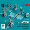 ResKit Models F/A-18 Hornet landing gear with wheels for Kinetic kit (3D Printed) - futóműkészlet