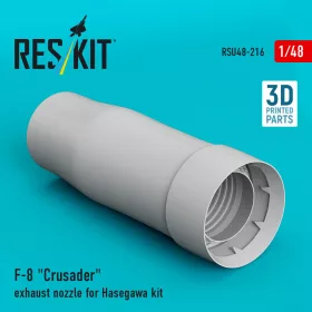   ResKit Models F-8 Crusader exhaust nozzle for Hasegawa kit (3D Printed) - hajtómű-fúvócső