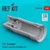 ResKit Models F-8 Crusader exhaust nozzle for Hasegawa kit (3D Printed) - hajtómű-fúvócső
