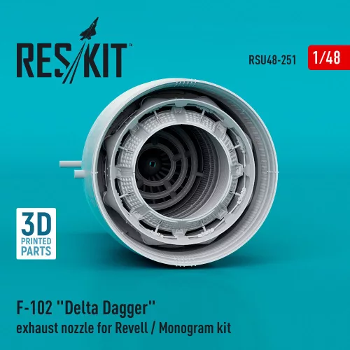 ResKit Models F-102 Delta Dagger exhaust nozzle for Revell / Monogram kit (3D Printed) - hajtómű-fúvócső