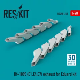   ResKit Models Bf-109E (E1,E4,E7) exhaust for Eduard kit (3D Printed) - kipufogócsonkok
