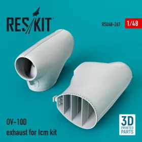   ResKit Models OV-10D exhaust for Icm kit (3D Printed) - kipufogócsonkok