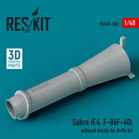   ResKit Models Sabre (F.4, F-86F-40) exhaust nozzle for Airfix kit (3D Printed) - hajtómű-fúvócső
