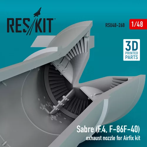 ResKit Models Sabre (F.4, F-86F-40) exhaust nozzle for Airfix kit (3D Printed) - hajtómű-fúvócső