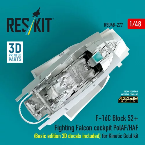 ResKit Models F-16C Block 52+ Fighting Falcon – alap cockpitkészlet 3D matricákkal