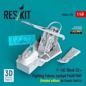   ResKit Models F-16C Block 52+ Fighting Falcon – részletes cockpitkészlet
