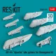 ResKit Models AH-64 Apache late pylons for Hasegawa kit (3D Printed) - fegyverfelfüggesztő pilonok