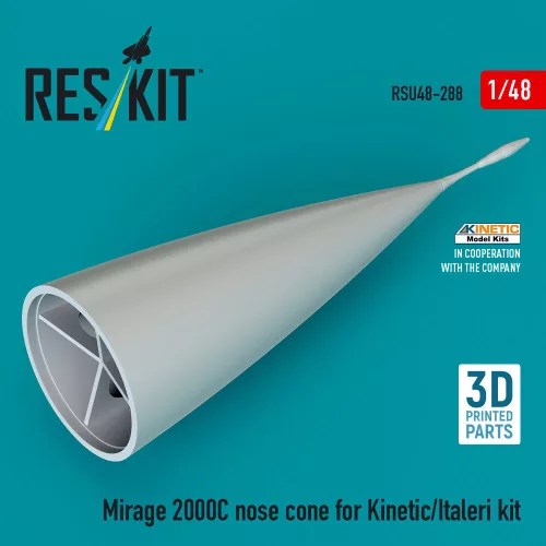 ResKit Models Mirage 2000C nose cone for Kinetic/Italeri kit (3D Printed) - orrkúp