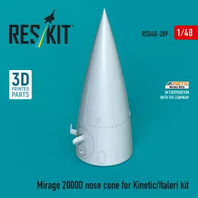   ResKit Models Mirage 2000D nose cone for Kinetic/Italeri kit (3D Printed) - orrkúp