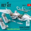 ResKit Models Rafale B cockpit (Basic edition with 3D decals) for Revell/Academy kit (3D Printed) - alap cockpitkészlet 3D matricákkal