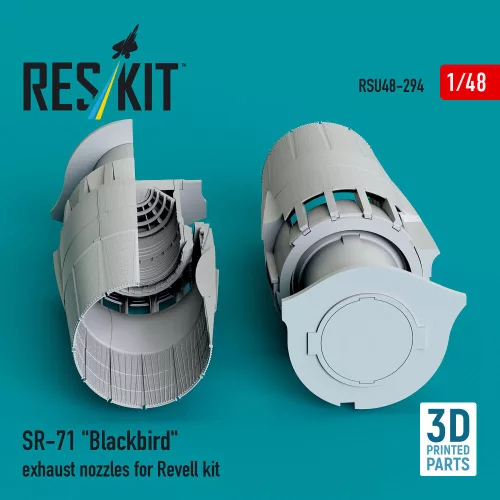 ResKit Models SR-71 Blackbird exhaust nozzles for Revell kit (3D printed) - hajtómű-fúvócsövek
