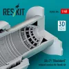 ResKit Models SR-71 Blackbird exhaust nozzles for Revell kit (3D printed) - hajtómű-fúvócsövek