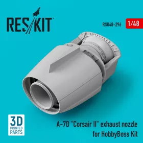   ResKit Models A-7D Corsair II exhaust nozzle for HobbyBoss kit (3D Printed) - hajtómű-fúvócső
