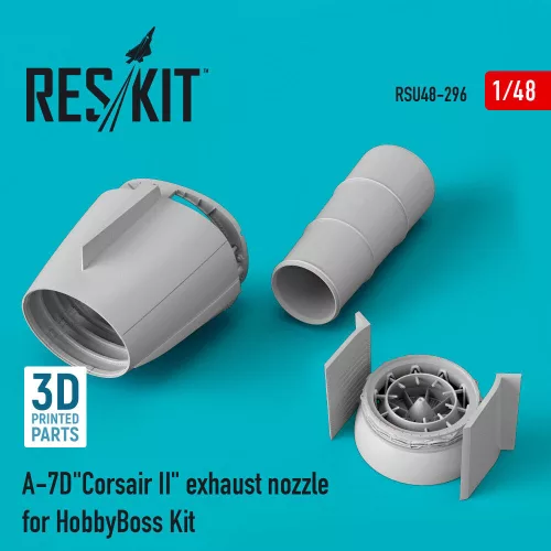 ResKit Models A-7D Corsair II exhaust nozzle for HobbyBoss kit (3D Printed) - hajtómű-fúvócső