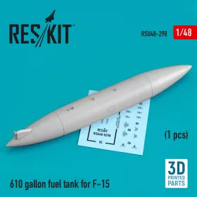   ResKit Models 610 gallon fuel tank for F-15 (1 pcs) (3D Printed) - F-15 – 610 gallonos üzemanyag-póttartály, 1 db