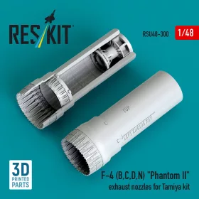   ResKit Models F-4 (B, C, D, N) Phantom II exhaust nozzles for Tamiya kit (3D printed) - hajtómű-fúvócsövek