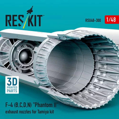 ResKit Models F-4 (B, C, D, N) Phantom II exhaust nozzles for Tamiya kit (3D printed) - hajtómű-fúvócsövek