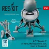 ResKit Models A-7E Corsair II – légbeömlők, futóműaknák, futómű és kerekek