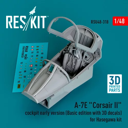 ResKit Models A-7E Corsair II – korai alap cockpitkészlet 3D matricákkal