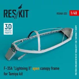   ResKit Models F-35A Lightning II open canopy frame for Tamiya kit (3D Printed) - nyitott kabintetőkeret