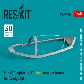   ResKit Models F-35A Lightning II close canopy frame for Tamiya kit (3D Printed) - zárt kabintetőkeret