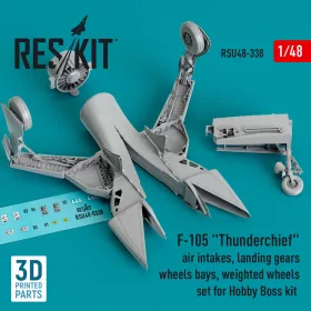   ResKit Models F-105 Thunderchief – légbeömlők, futómű, futóműaknák és terhelt állapotú kerekek