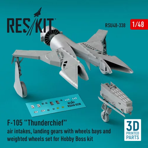 ResKit Models F-105 Thunderchief – légbeömlők, futómű, futóműaknák és terhelt állapotú kerekek