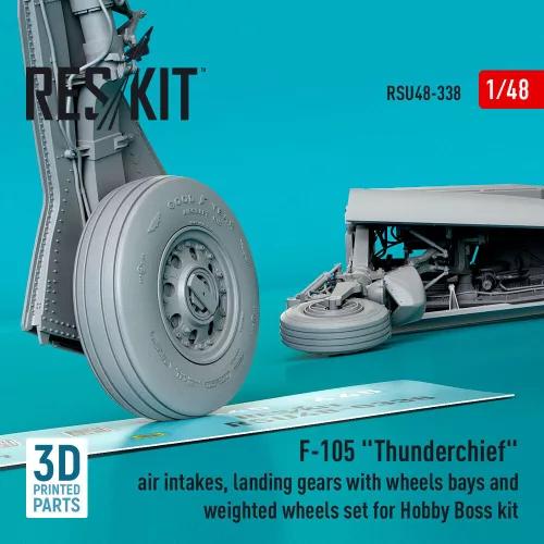 ResKit Models F-105 Thunderchief – légbeömlők, futómű, futóműaknák és terhelt állapotú kerekek