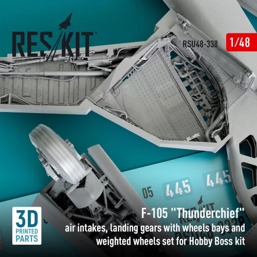 ResKit Models F-105 Thunderchief – légbeömlők, futómű, futóműaknák és terhelt állapotú kerekek