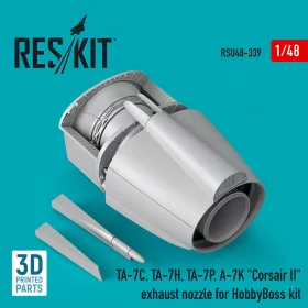   ResKit Models TA-7C, TA-7H, TA-7P, A-7K Corsair II exhaust nozzle for HobbyBoss kit (3D Printed) - hajtómű-fúvócső
