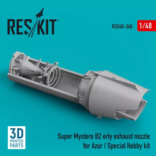 ResKit Models Super Mystere B2 early exhaust nozzle for Azur / Special Hobby kit (3D Printed) - hajtómű-fúvócső