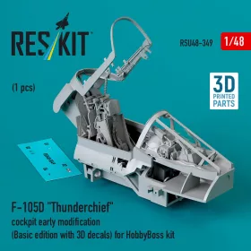   ResKit Models F-105D Thunderchief – korai módosítású alap cockpitkészlet 3D matricákkal