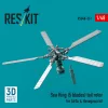 ResKit Models Sea King (5 blades) tail rotor for Airfix & Hasegawa kit (3D printed) - farokrotor, 5 rotorlapátos változat, Airfix / Hasegawa makettekhez