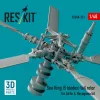 ResKit Models Sea King (5 blades) tail rotor for Airfix & Hasegawa kit (3D printed) - farokrotor, 5 rotorlapátos változat, Airfix / Hasegawa makettekhez