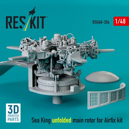 ResKit Models Sea King unfolded main rotor for Airfix kit (3D printed) - kihajtott főrotor